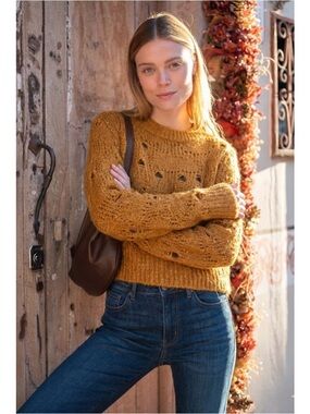 NWT H&M Wool Alpaca Blend Sweater Size L in Rust